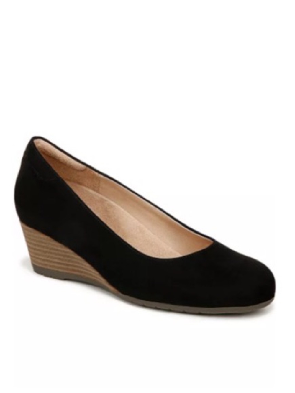 Dr. Scholl's Be Flex Black Wedge Pumps with Tan Wedge, Size 11, NEW